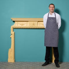 Antike englische georgianischen Stil gemalt Hund Bein Feuer Mantel