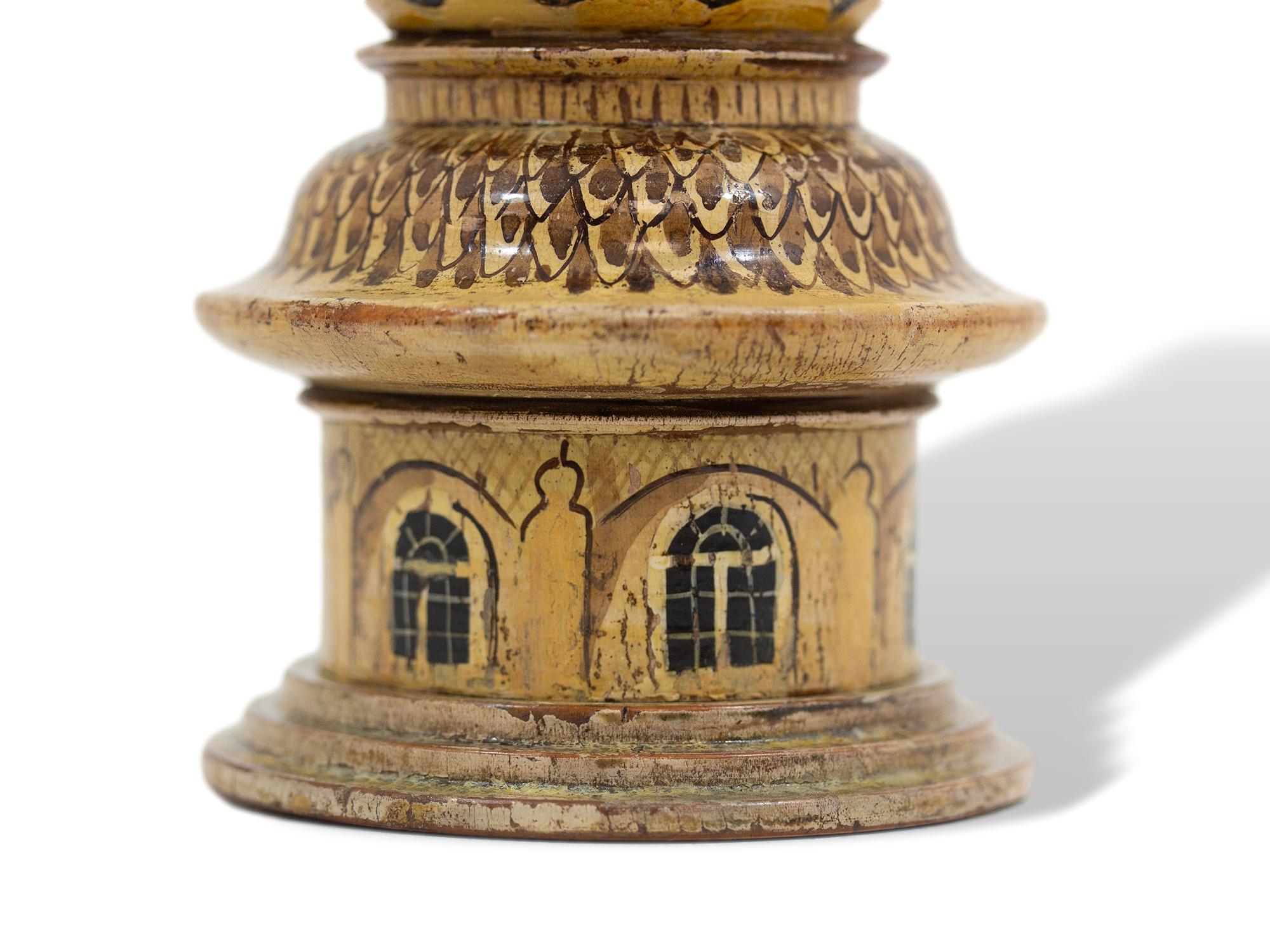 19th Century Antique English Georgian Tunbridge Ware Brighton Pavilion Sewing Compendium For Sale