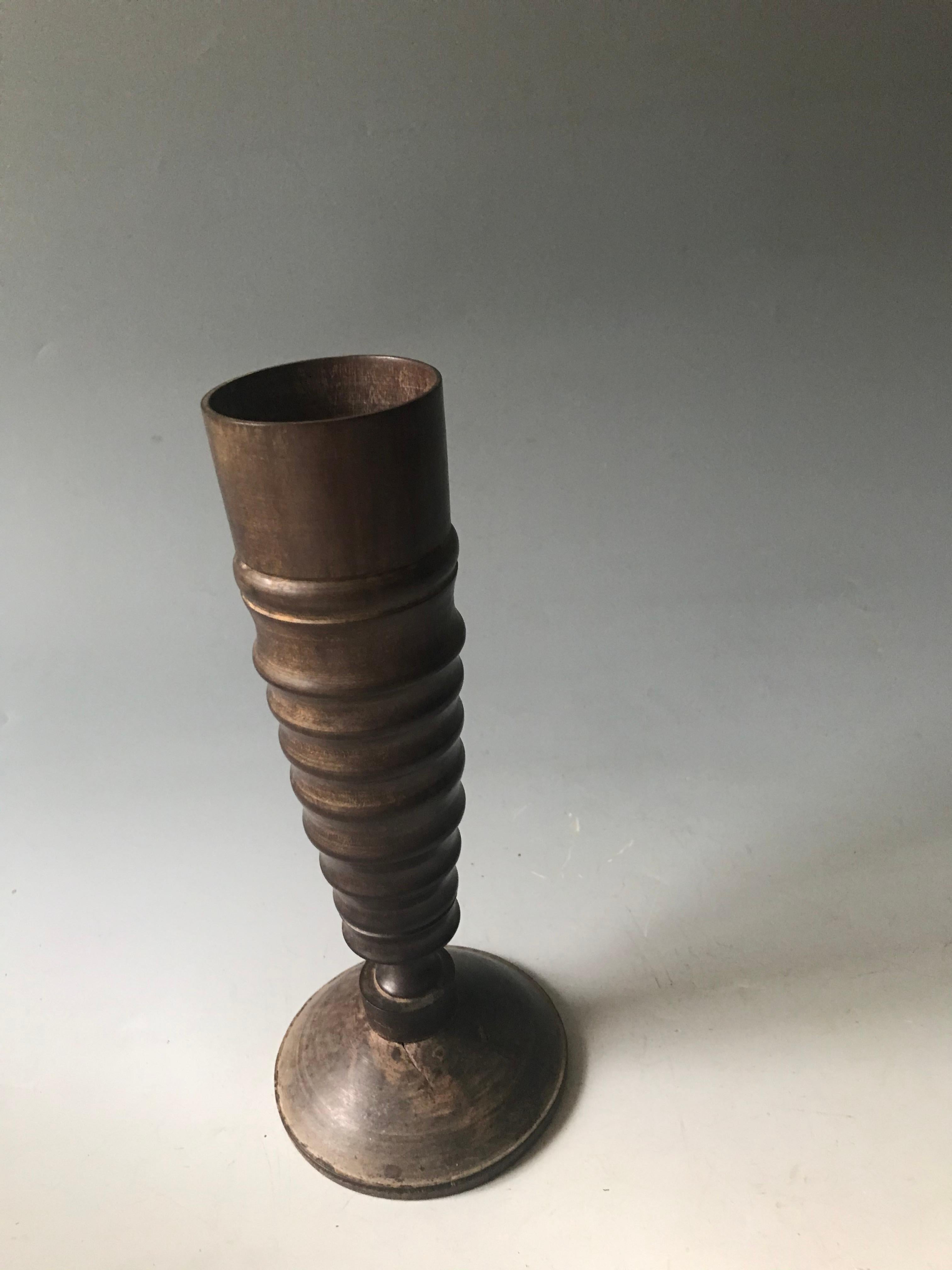 18th Century and Earlier Antique English Georgian Turned Wood Goblet, Circa 1790