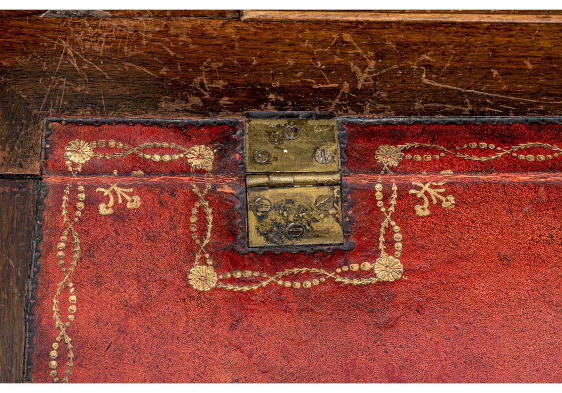 Antique English Georgian Walnut Slant Front Secretary Desk In Distressed Condition For Sale In Bridgeport, CT