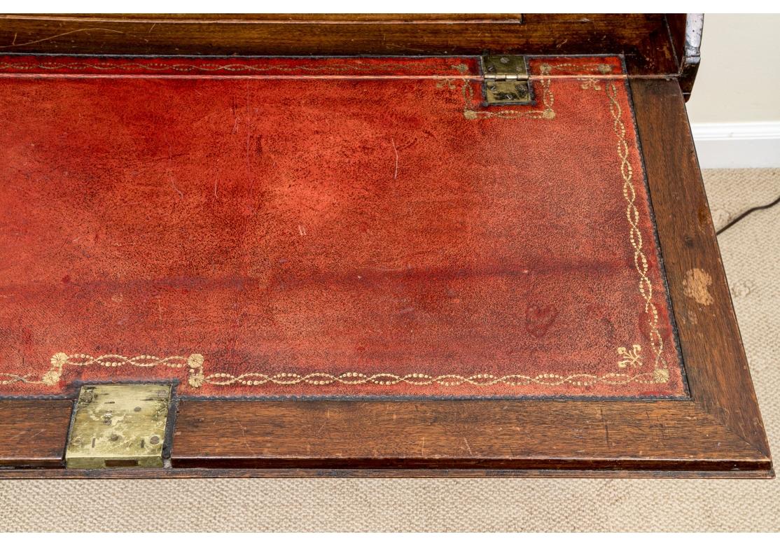 Antique English Georgian Walnut Slant Front Secretary Desk For Sale 2