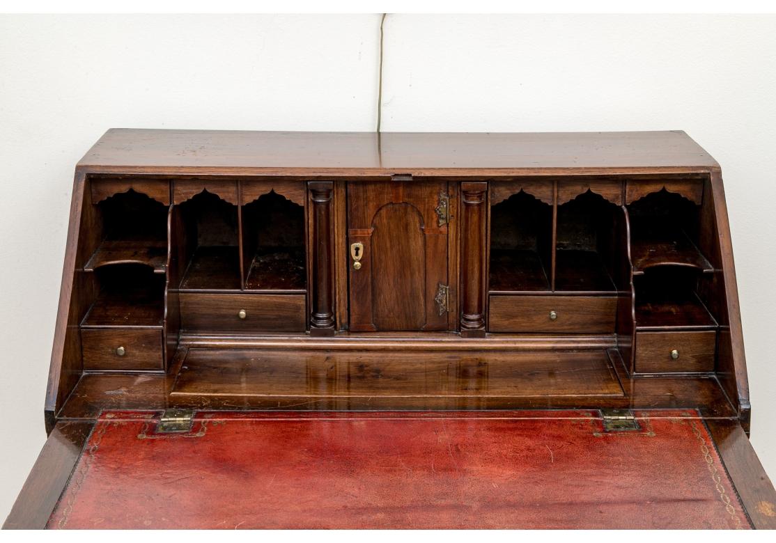 Antique English Georgian Walnut Slant Front Secretary Desk For Sale 3