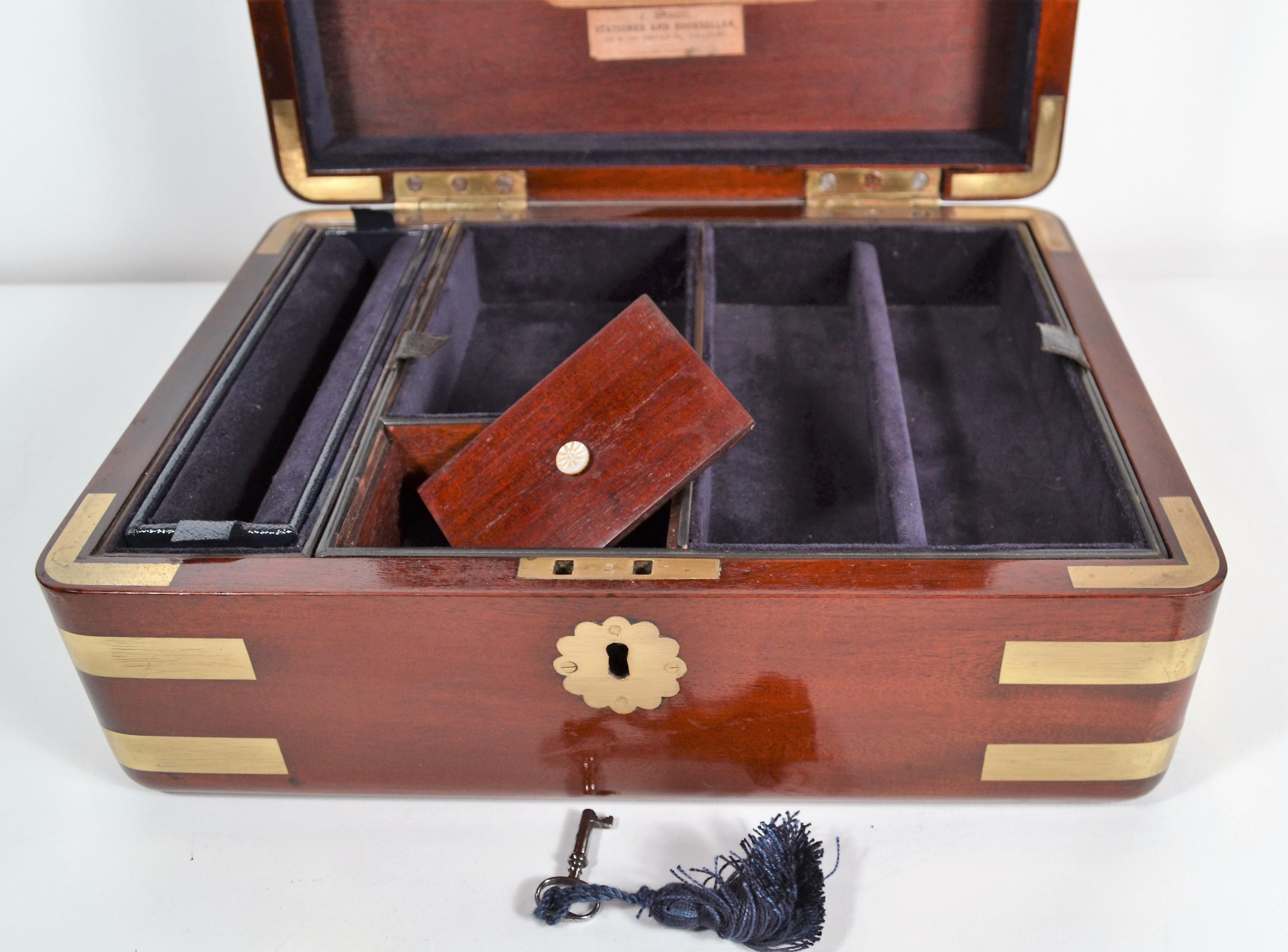 19th Century Antique English Gentleman’s Fitted Traveling Box