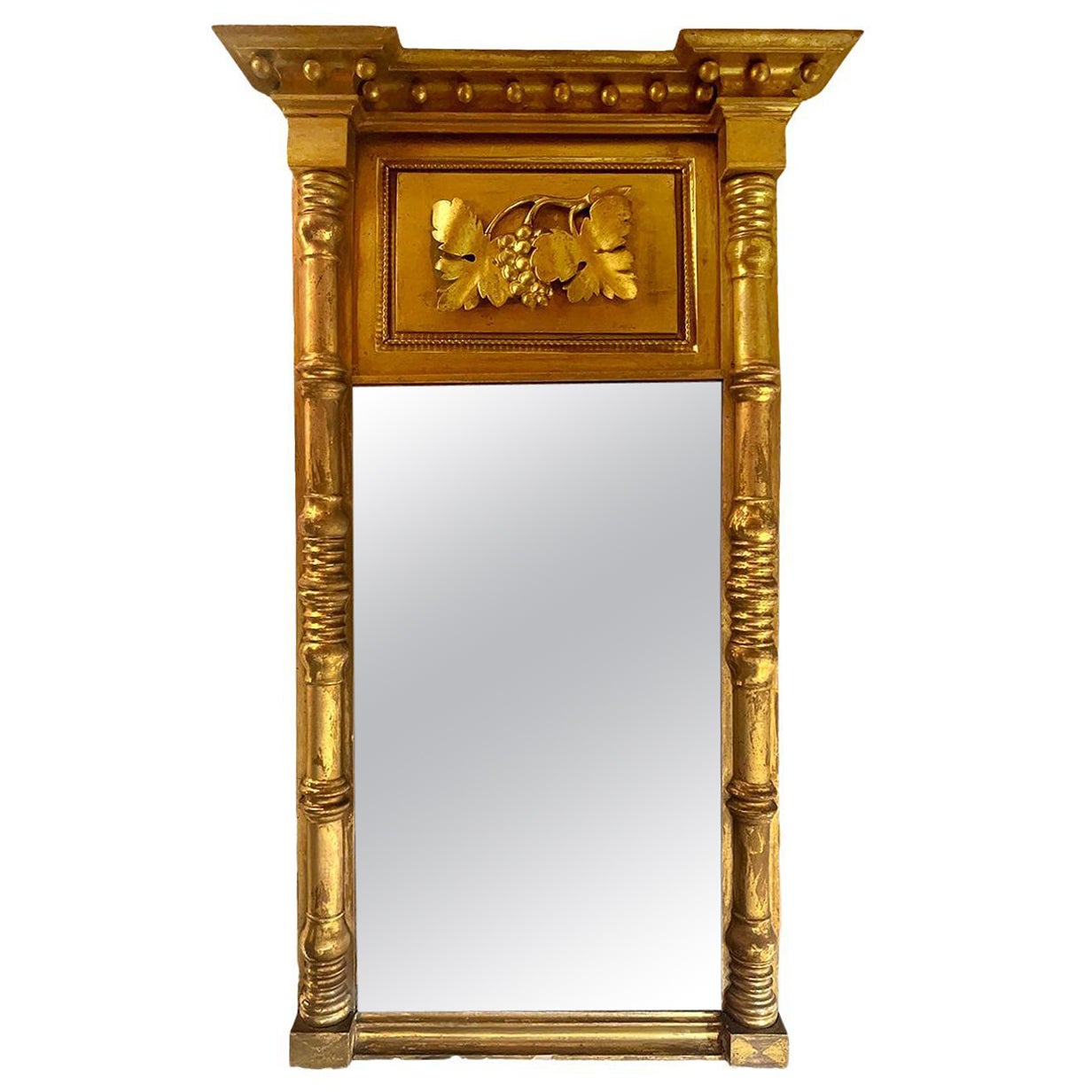 Antiguo Espejo Inglés Dorado