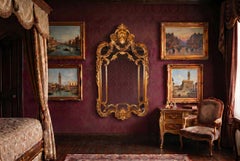 Antique English Giltwood Louis Revival Overmantel Mirror 19th Century 160 x 80cm