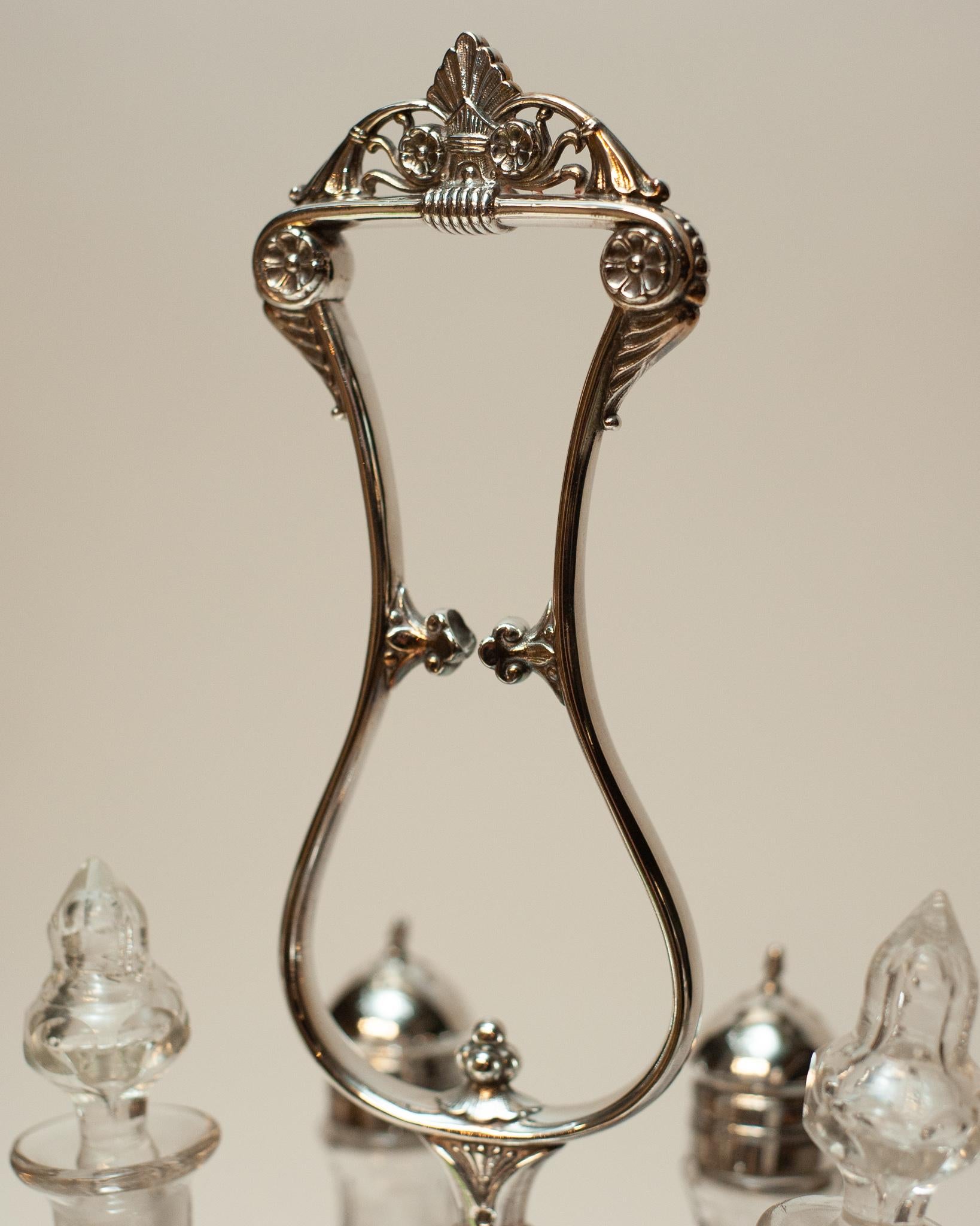 antique condiment caddy