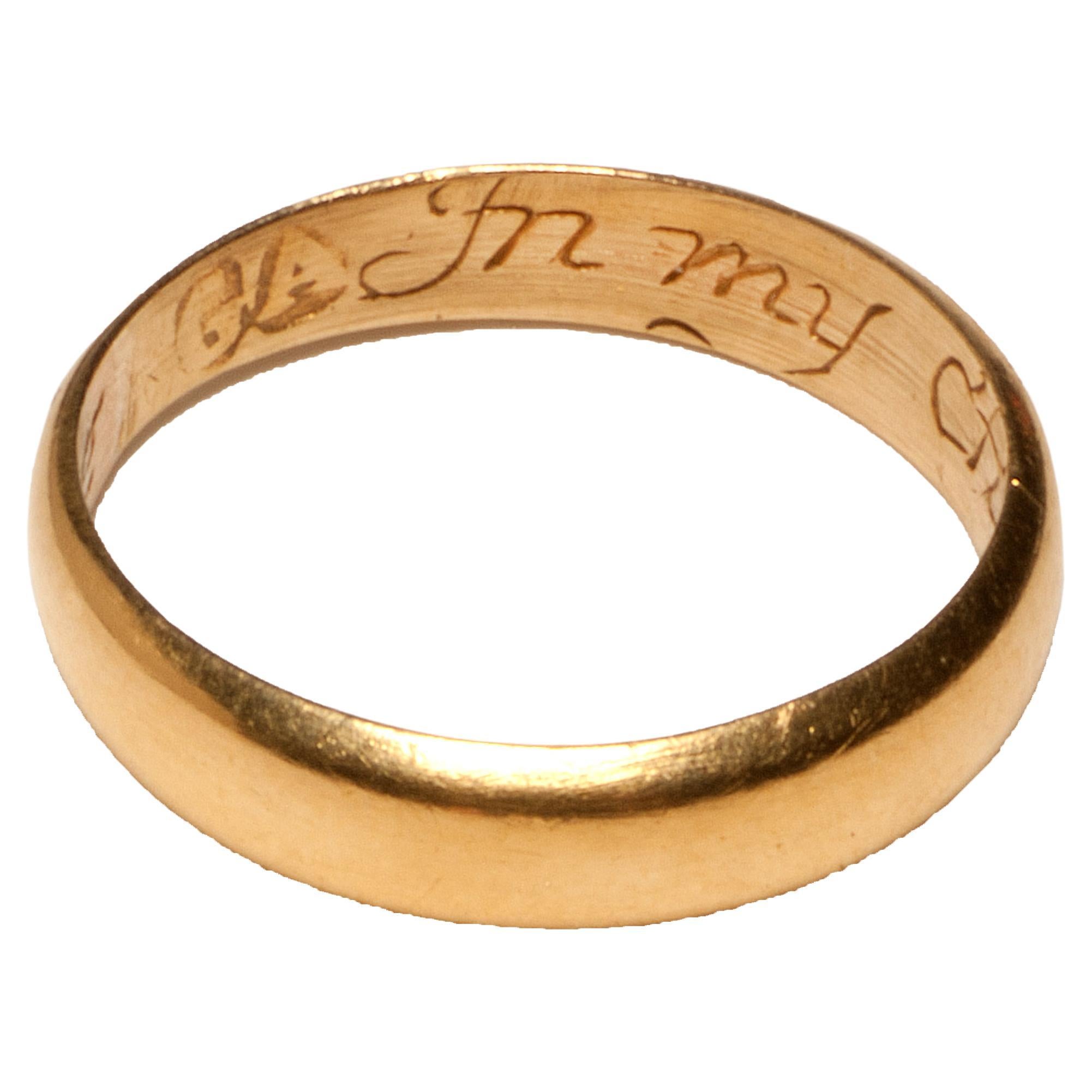 Antique English Gold Band 'Posey' Ring