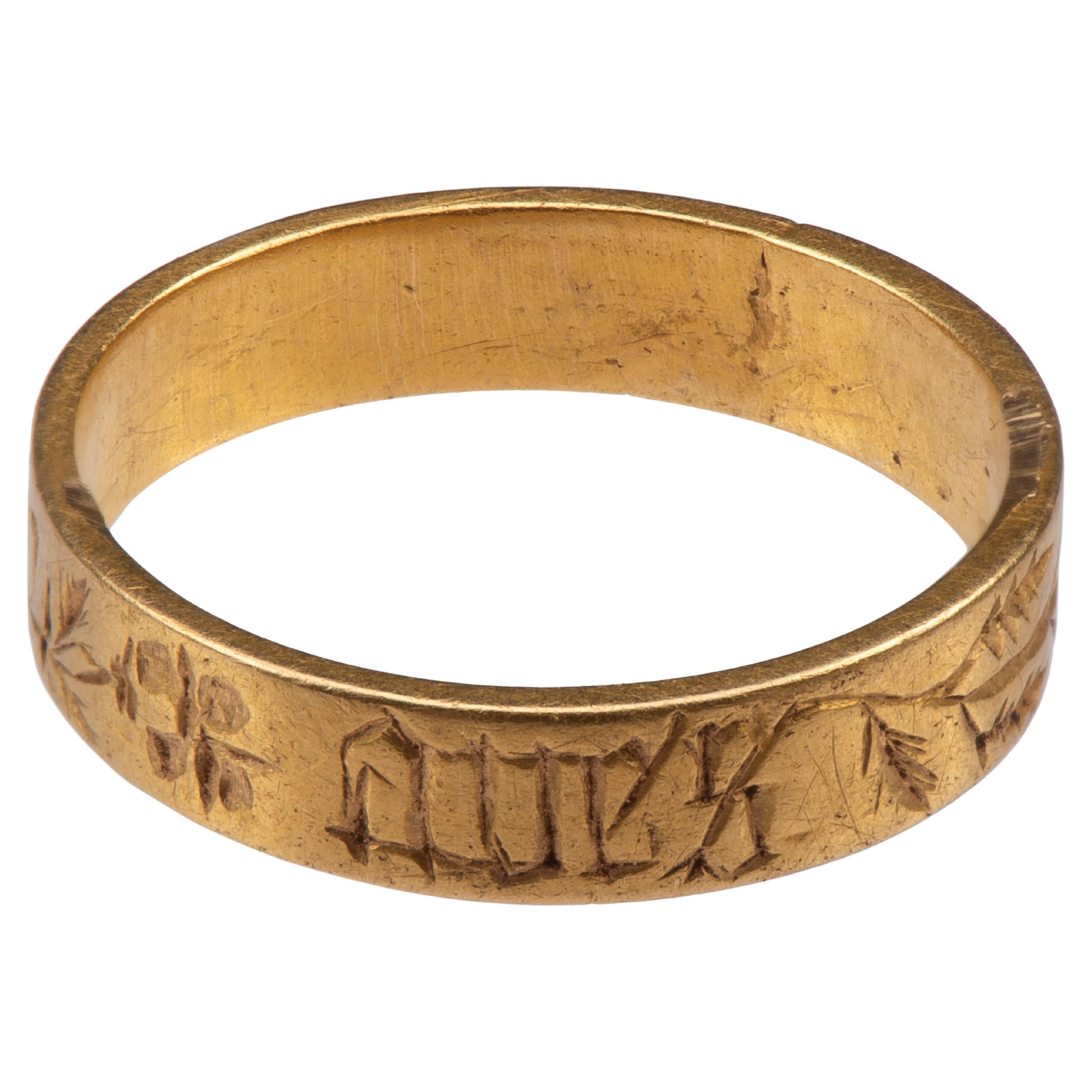 Antique English Gold Band 'Posey' Ring