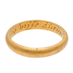 Antiker englischer Posy-Ring aus Goldband