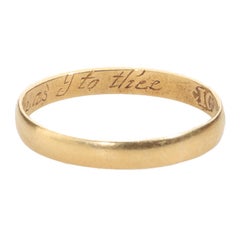 Antique English Gold Band 'Posy' Ring
