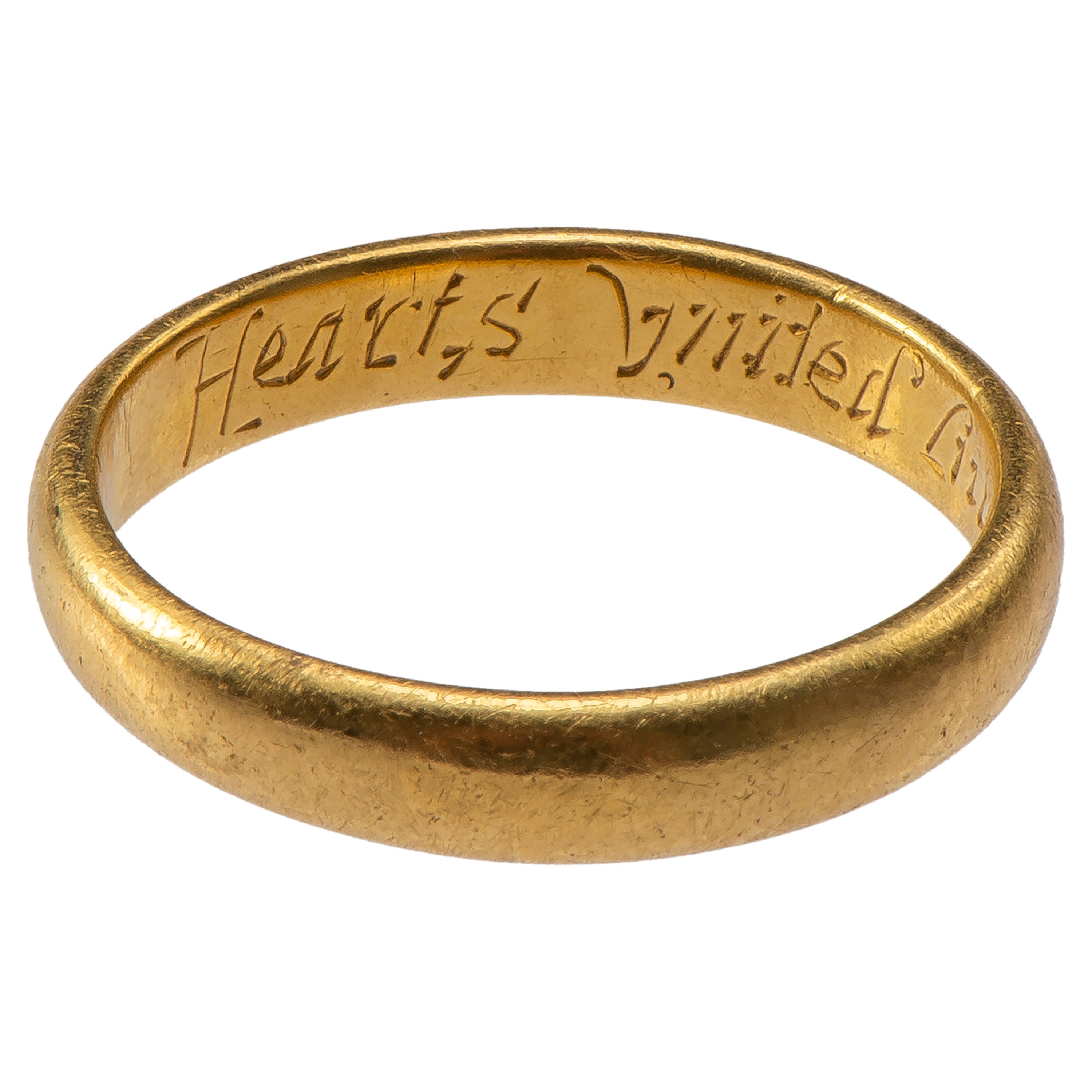 Antique English Gold Band 
Posy
 Ring