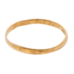 Antique English Gold Band 'Posy' Ring
