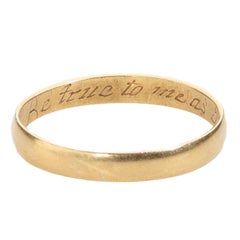 Bague 'Posy' à anneau d'or anglais antique