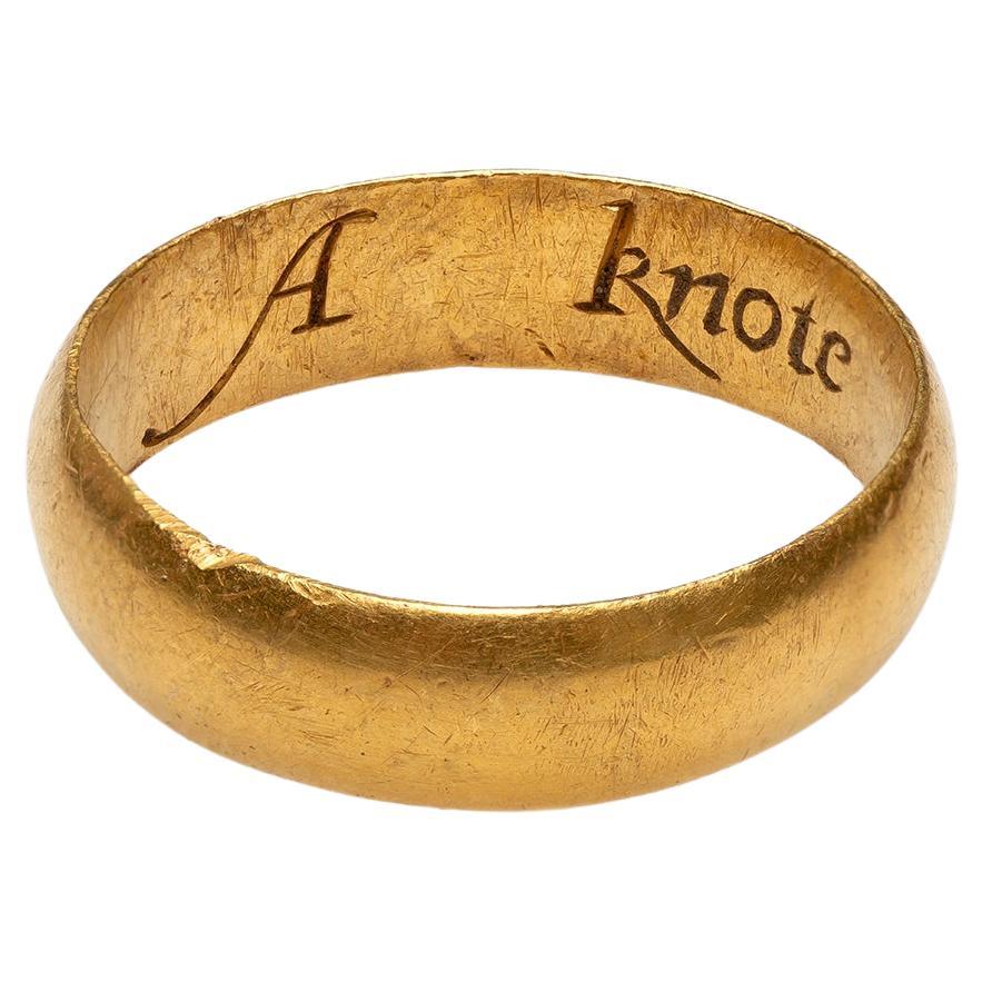 Bague 'Posy' à anneau d'or anglais antique