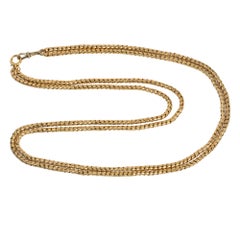 Antique English gold scaled long chain