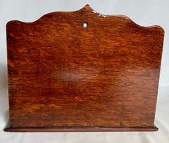 Antique English Victorian Era Golden Oak and Brass Letter Rack, circa 1880