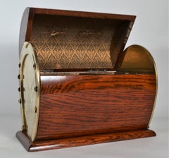 Antica scatola a ferro di cavallo inglese in Oak Oak, 1880 circa