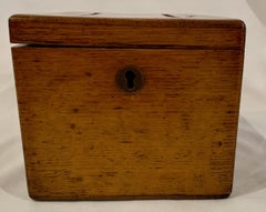 Antique English Golden Oak Letter Box, circa 1870