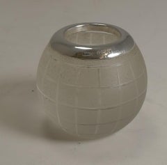 Strike d'match de balle de golf anglaise ancienne, argent sterling, 1902