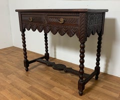Antique English Gothic Revival Console Table