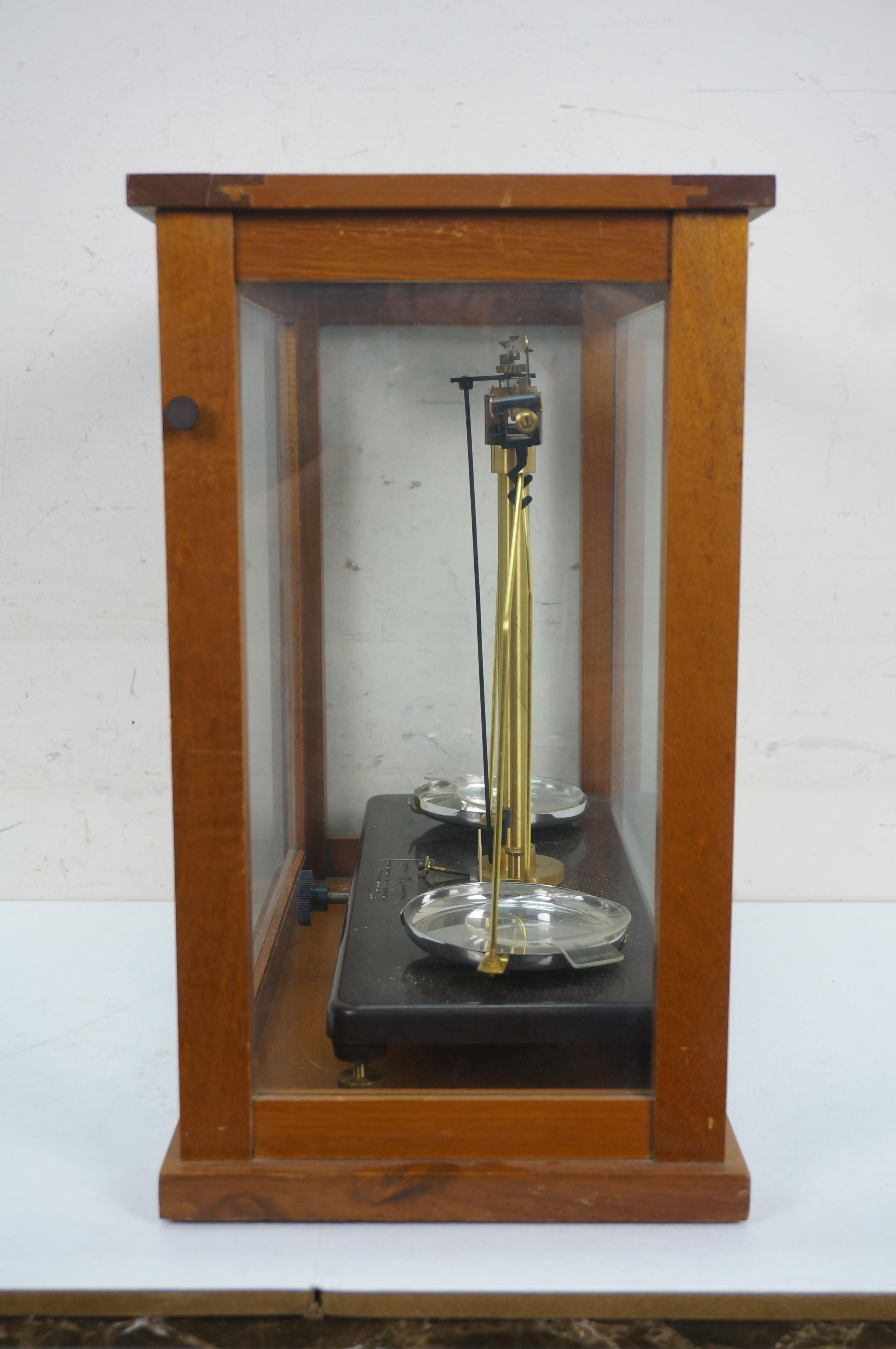 Antique English Griffin & George Cased Laboratory Pharmacy Balance Scale 18