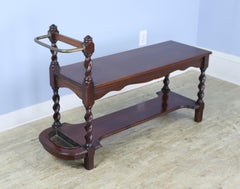Antique English Hall Bench or Umbrella Stand