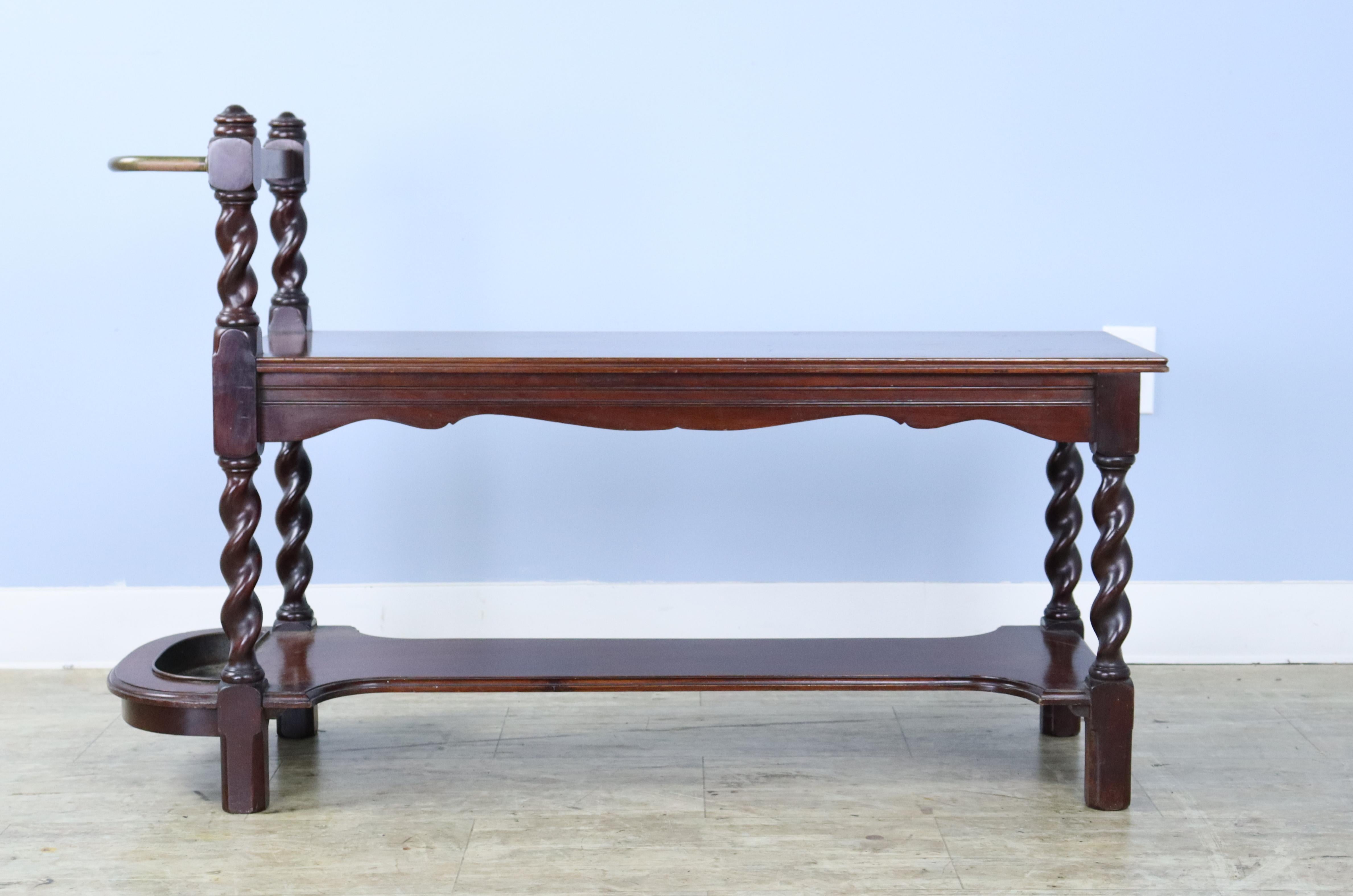 Early 20th Century Antique English Hall Bench or Umbrella Stand For Sale
