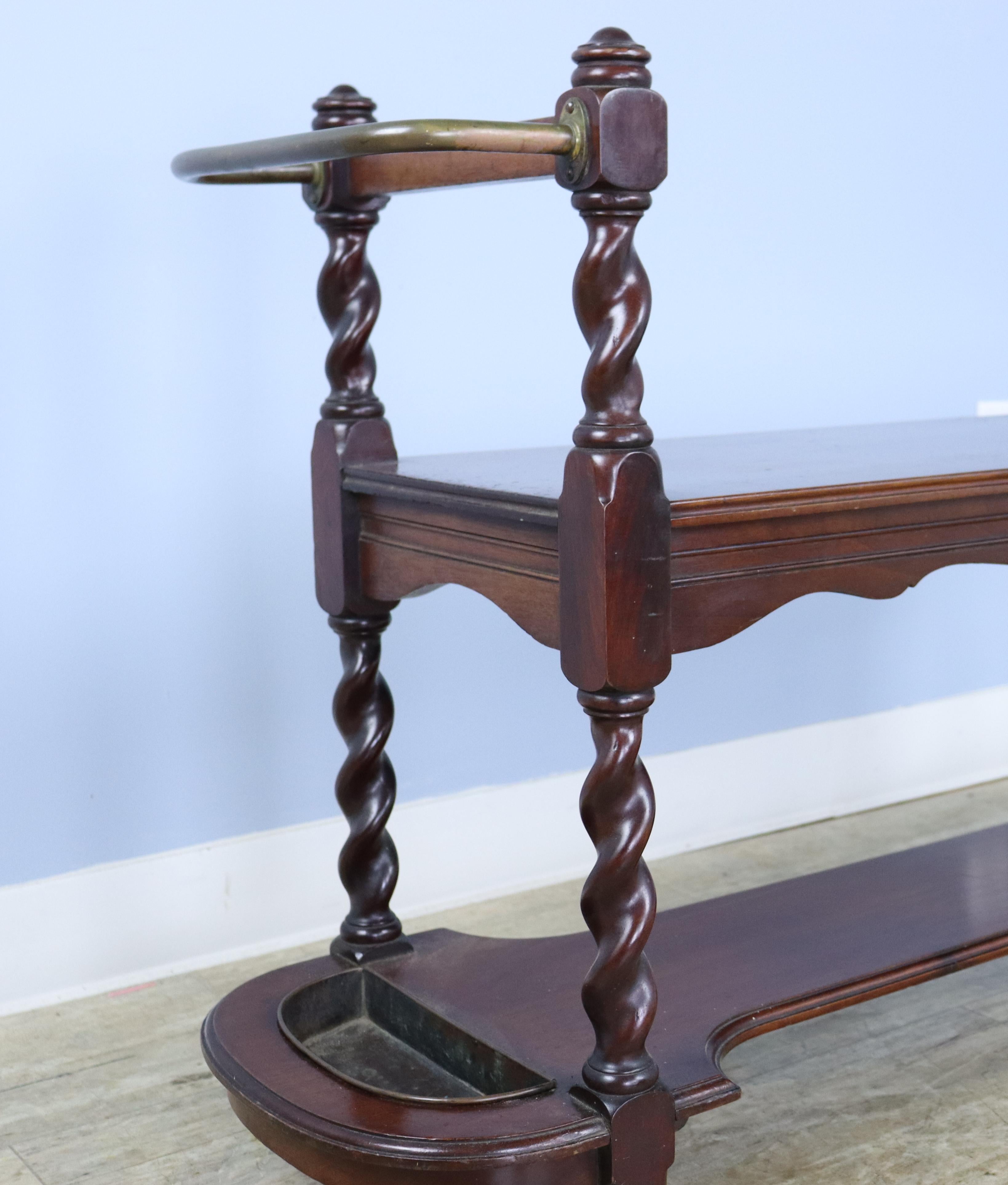 Antique English Hall Bench or Umbrella Stand For Sale 1