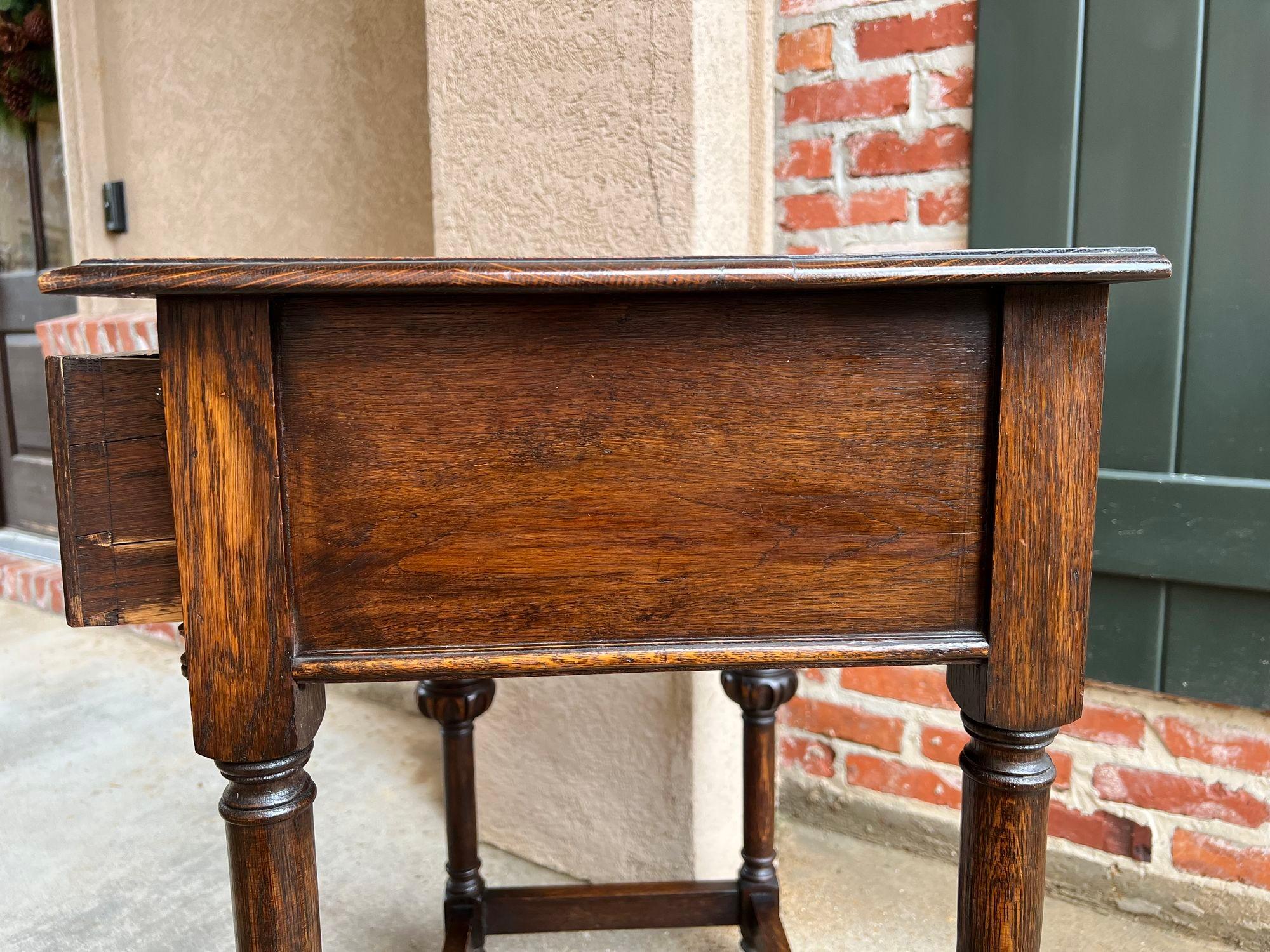 Antique English Hall Sofa Table Jacobean Carved Oak C1920 15