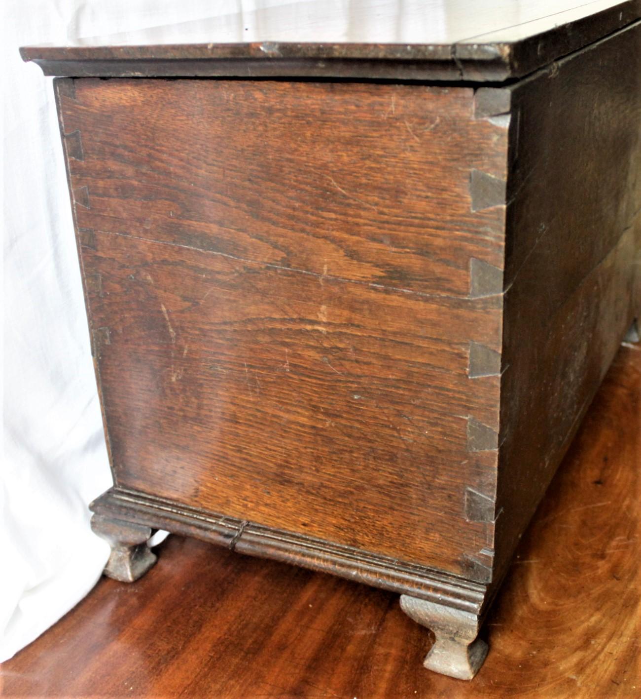 George III Antique English Handcrafted Wedding or Apprentice Chest or Box with Drawer For Sale