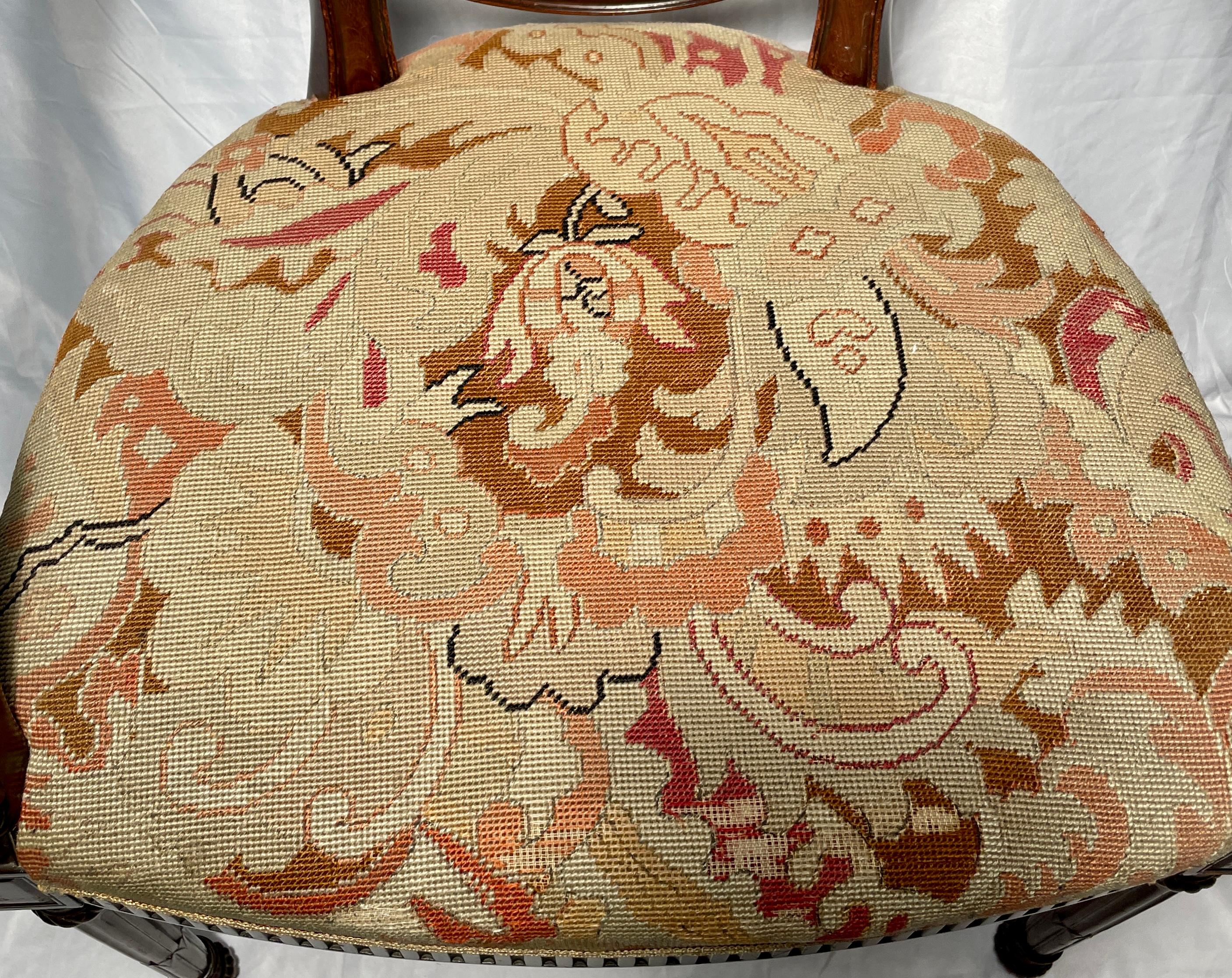 Antique English Hepplewhite Round Back Arm Chair, Circa 1880 In Good Condition For Sale In New Orleans, LA