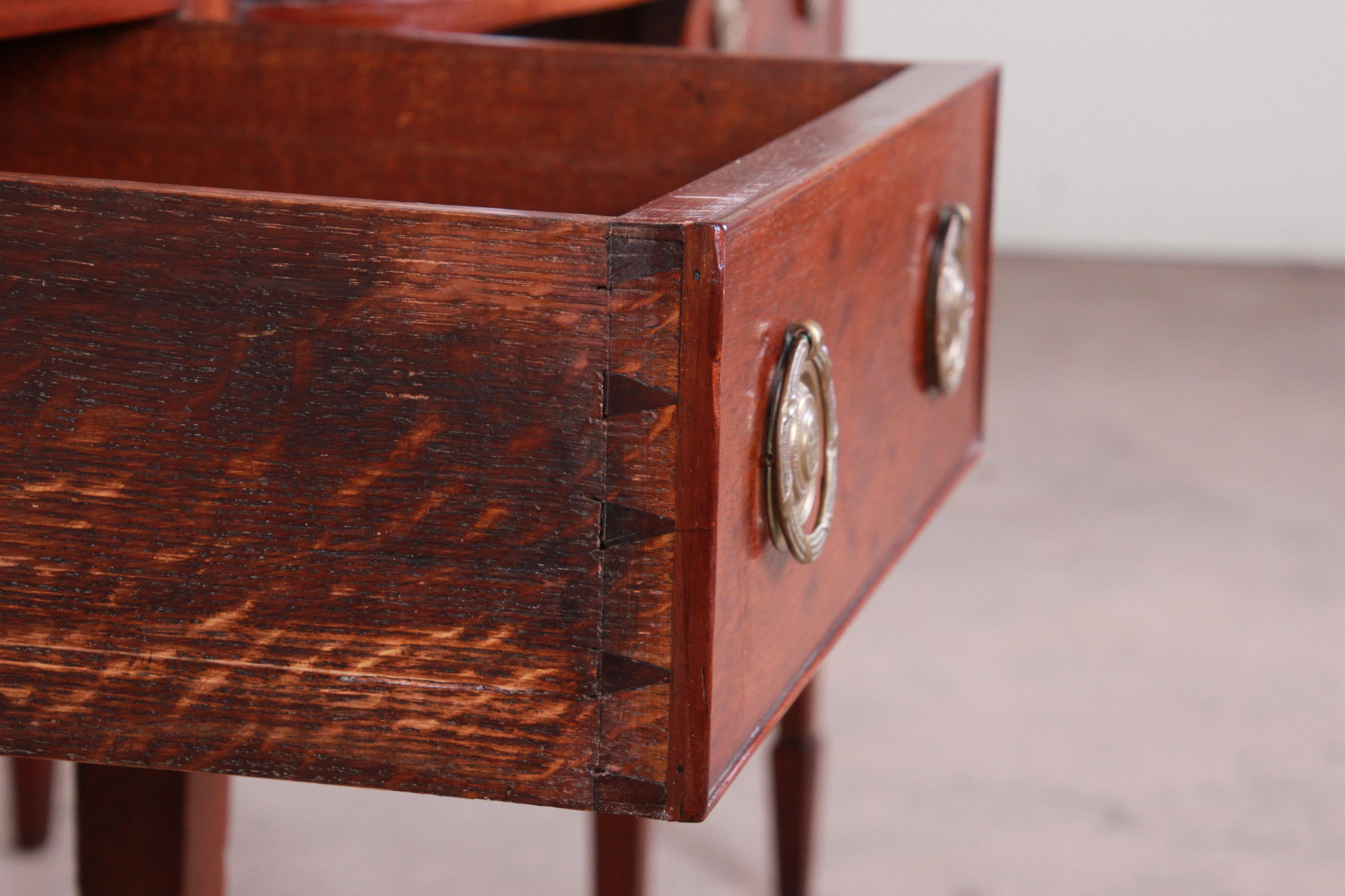 Early 20th Century Antique English Hepplewhite Style Mahogany Sideboard Buffet