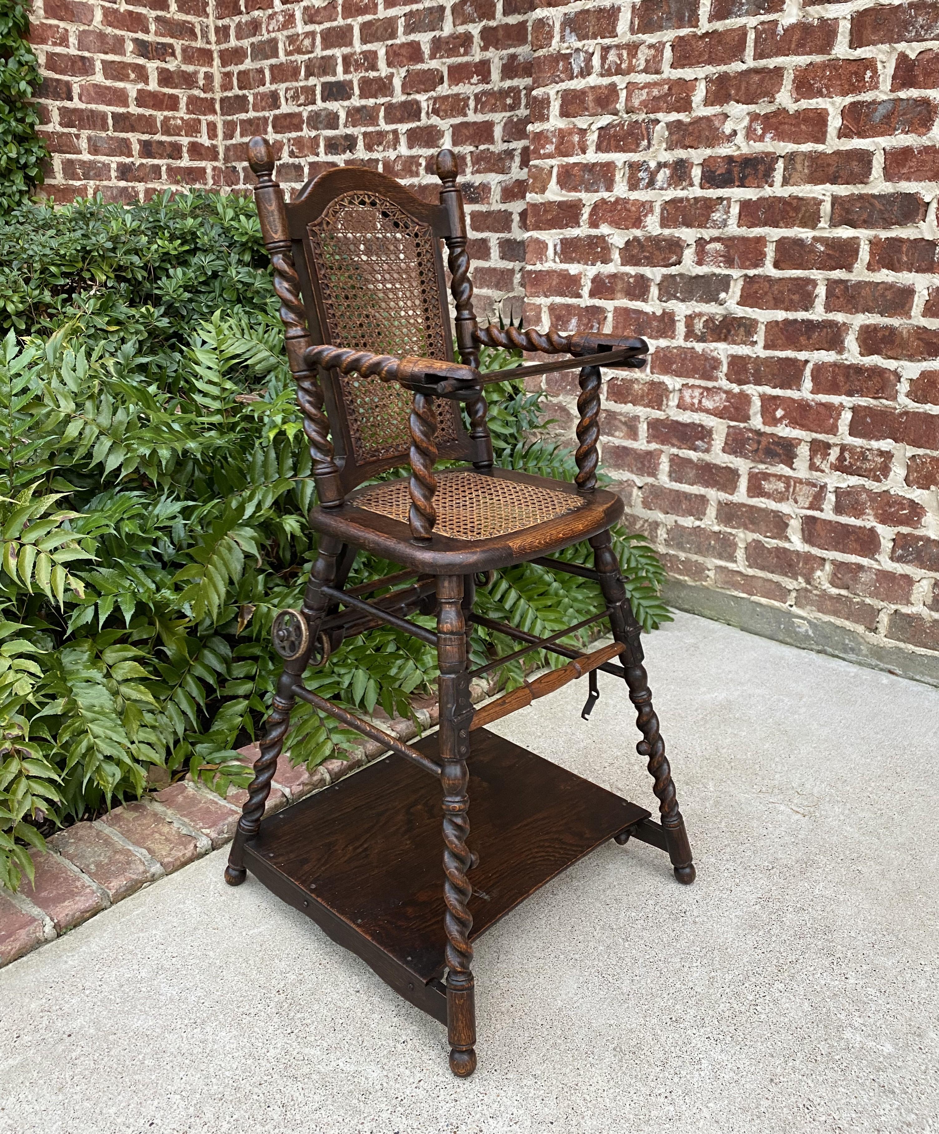 antique oak high chair