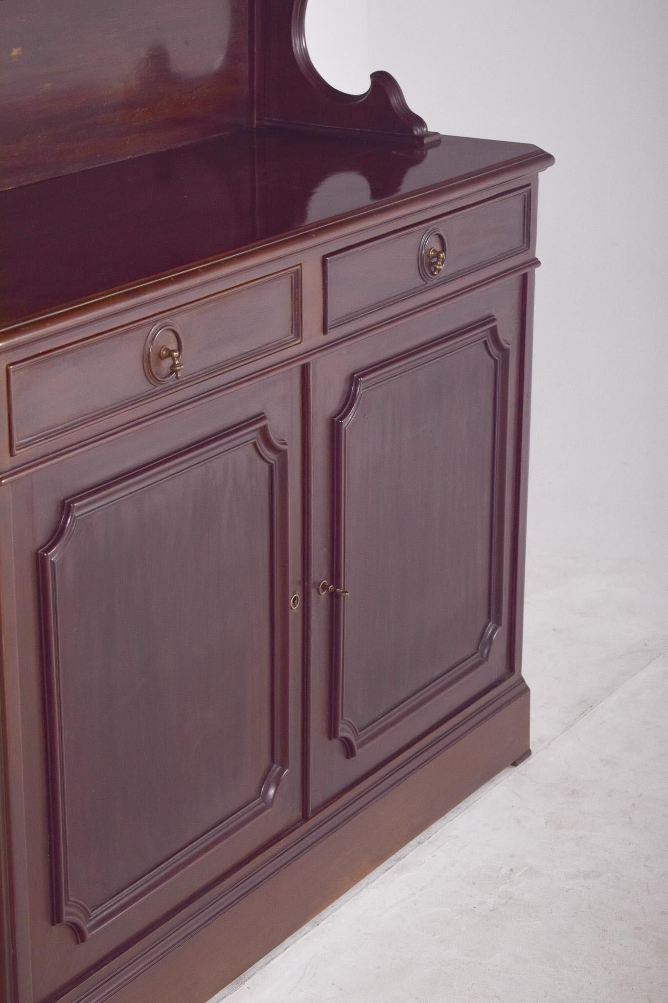 19th Century Antique English High Rise Sideboard For Sale