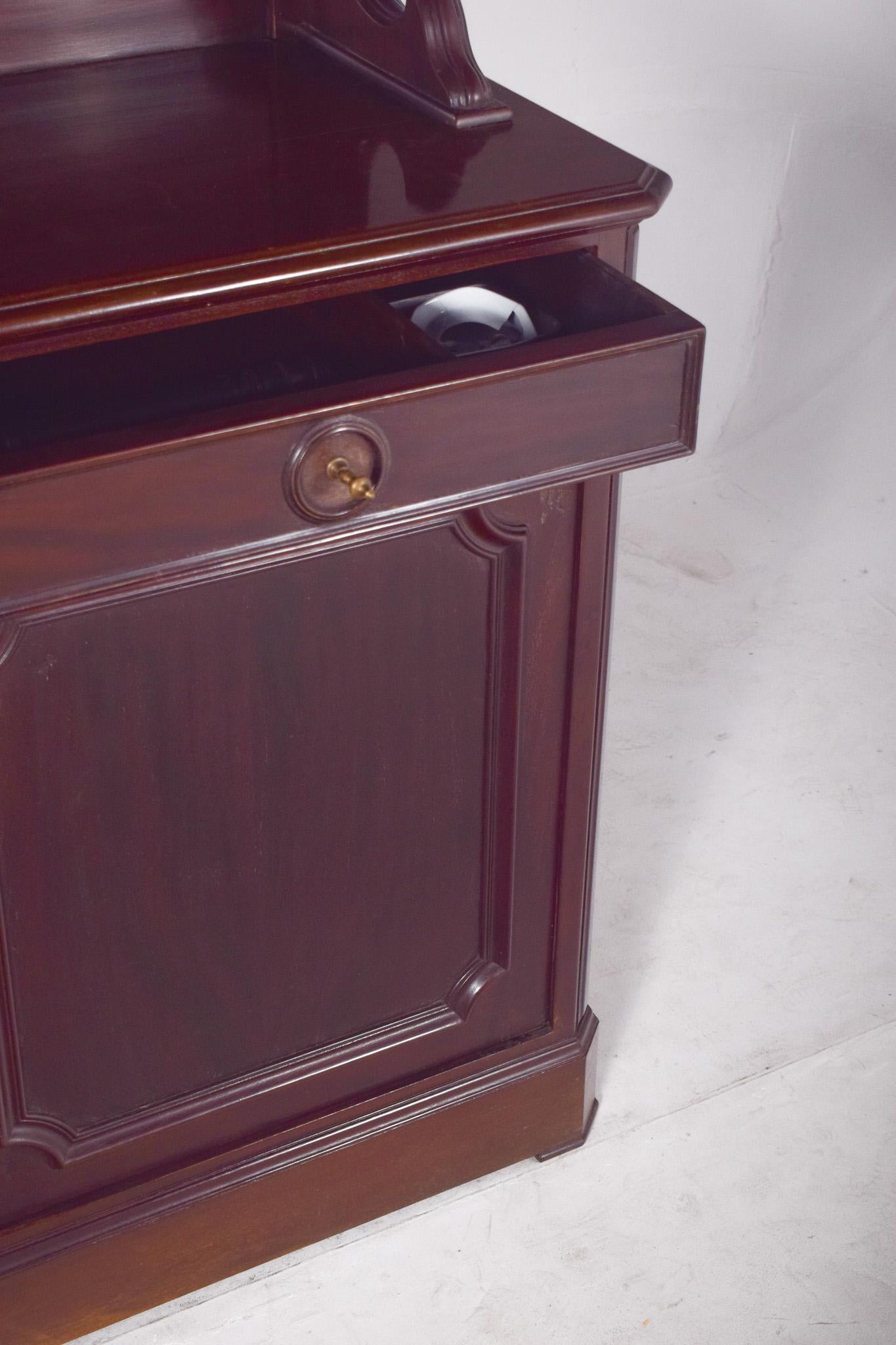 Antique English High Rise Sideboard For Sale 1