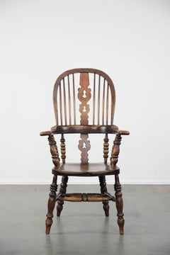 Antique English Highback Windsor Chair from the 18th Century