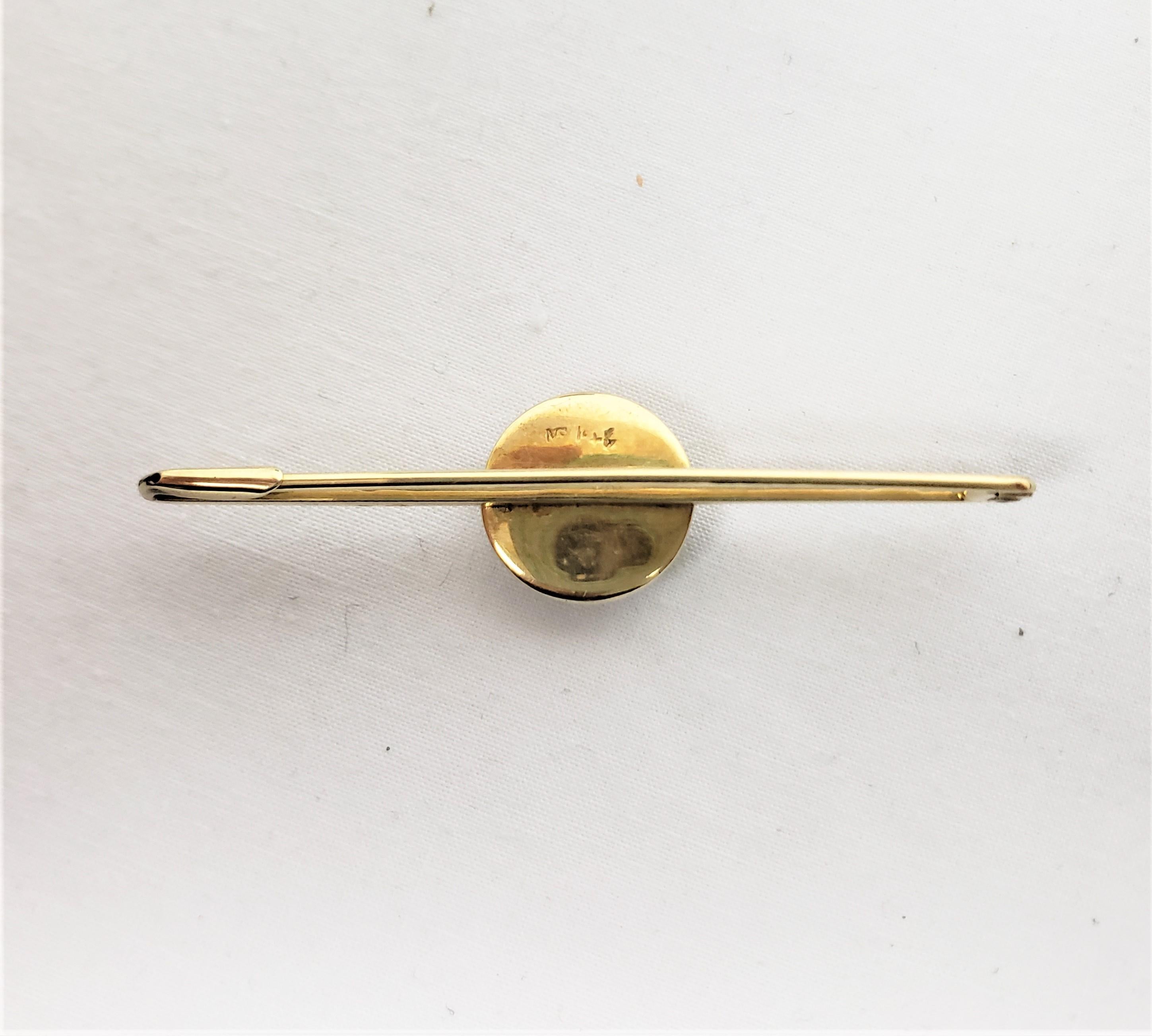 Broche ou épingle ancienne en or jaune 9 carats pour le saut de chevaux anglais ou le steeplechase en vente 2