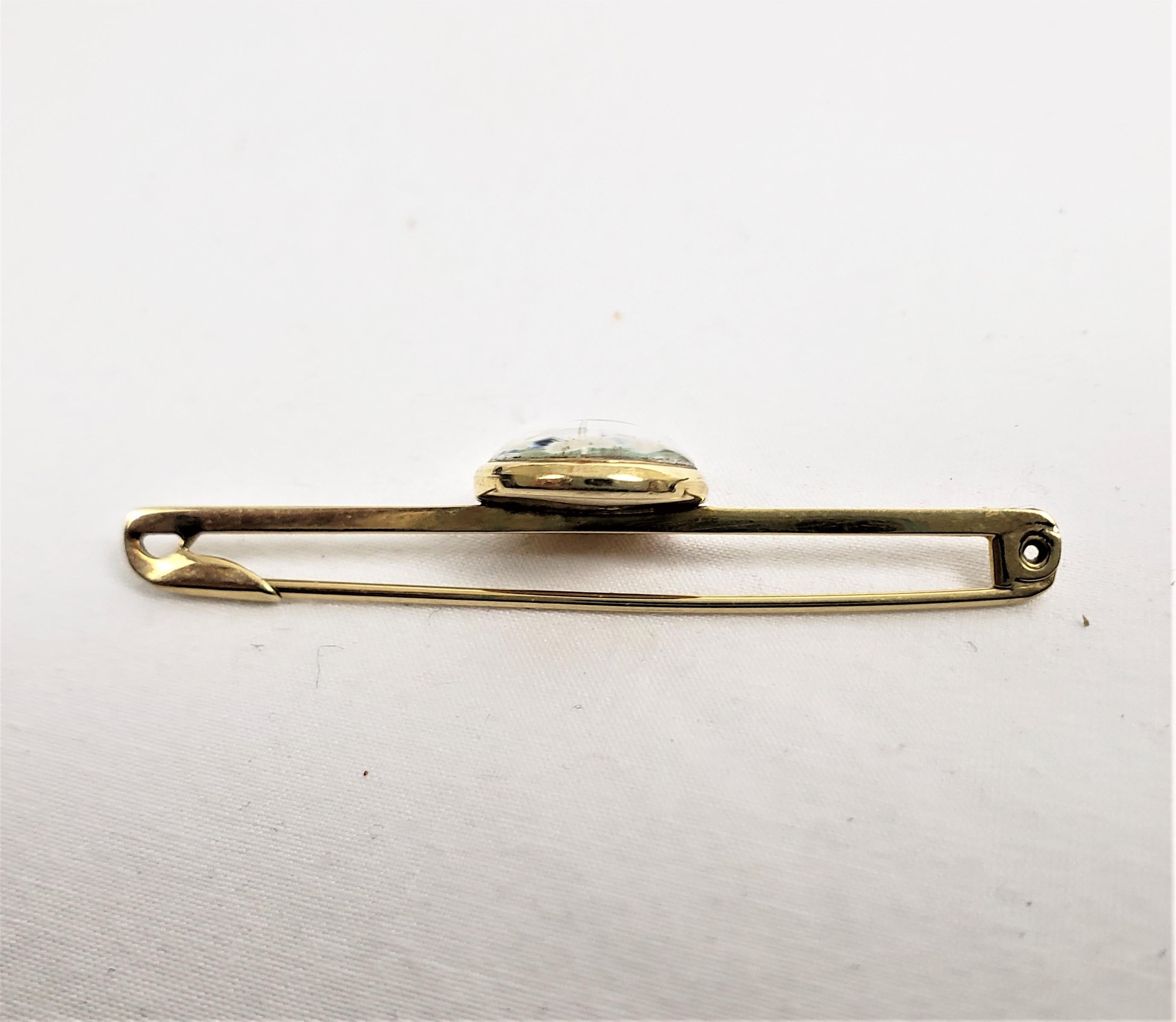 Fait main Broche ou épingle ancienne en or jaune 9 carats pour le saut de chevaux anglais ou le steeplechase en vente