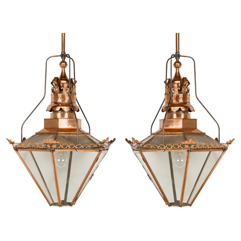 Lanterne / Lampe De Train Ancienne – SNCF – Laiton Et Cuivre – Fabrication Française
