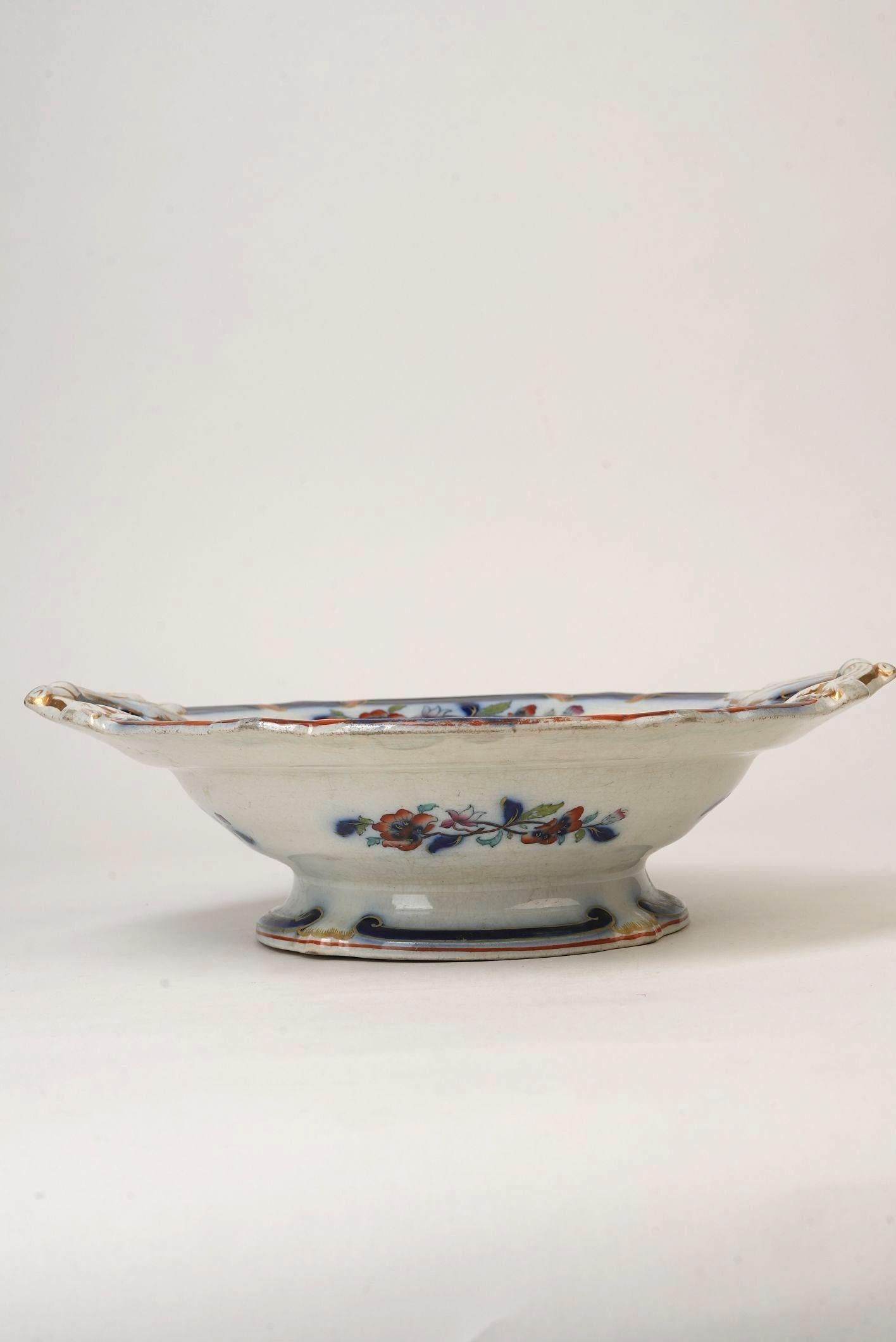 Antique English Imari Compote by Thomas Dimmock & Co., Circa 1830s For Sale 8