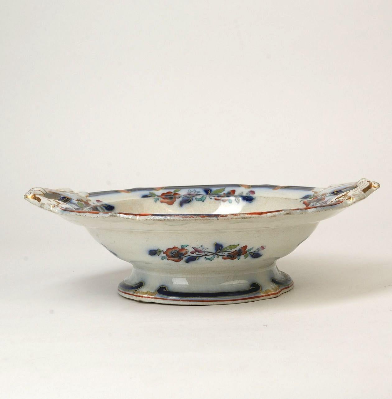 Antique English Imari Compote by Thomas Dimmock & Co., Circa 1830s For Sale 9