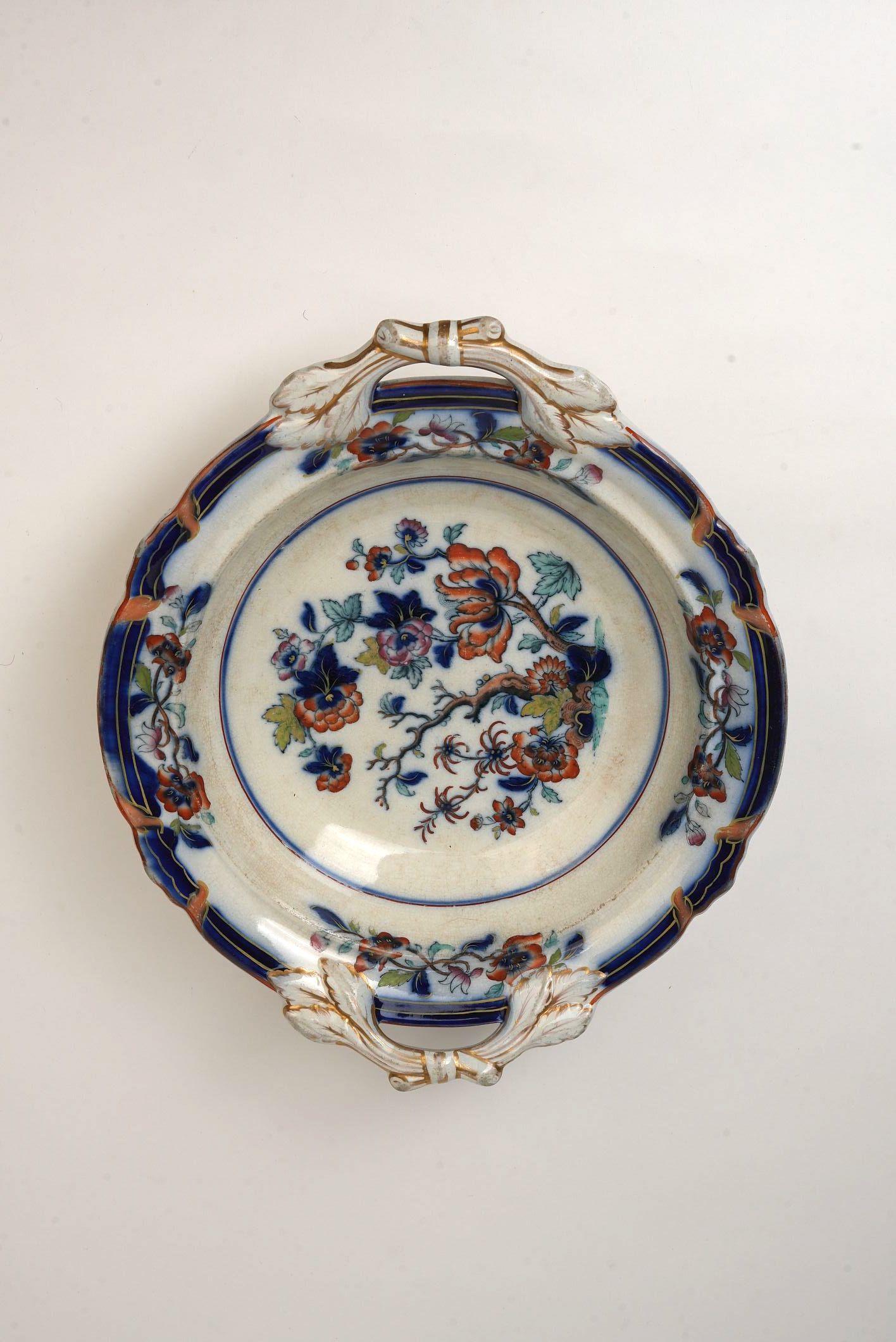 Antique English Imari Compote by Thomas Dimmock & Co., Circa 1830s For Sale 1