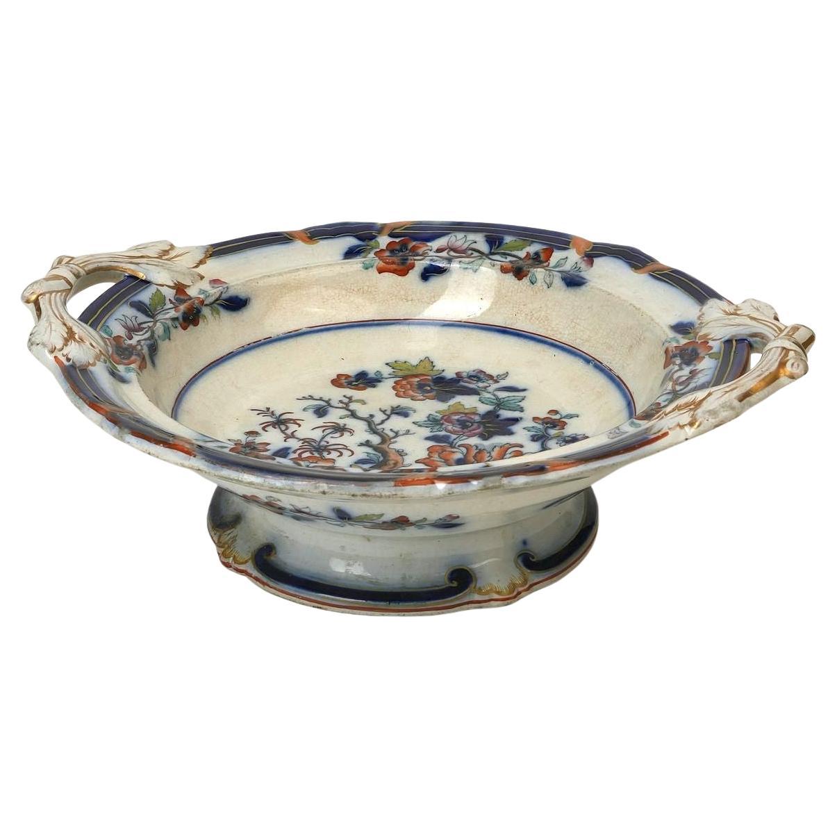 Compotier anglais ancien Imari de Thomas Dimmock & Co, vers 1830