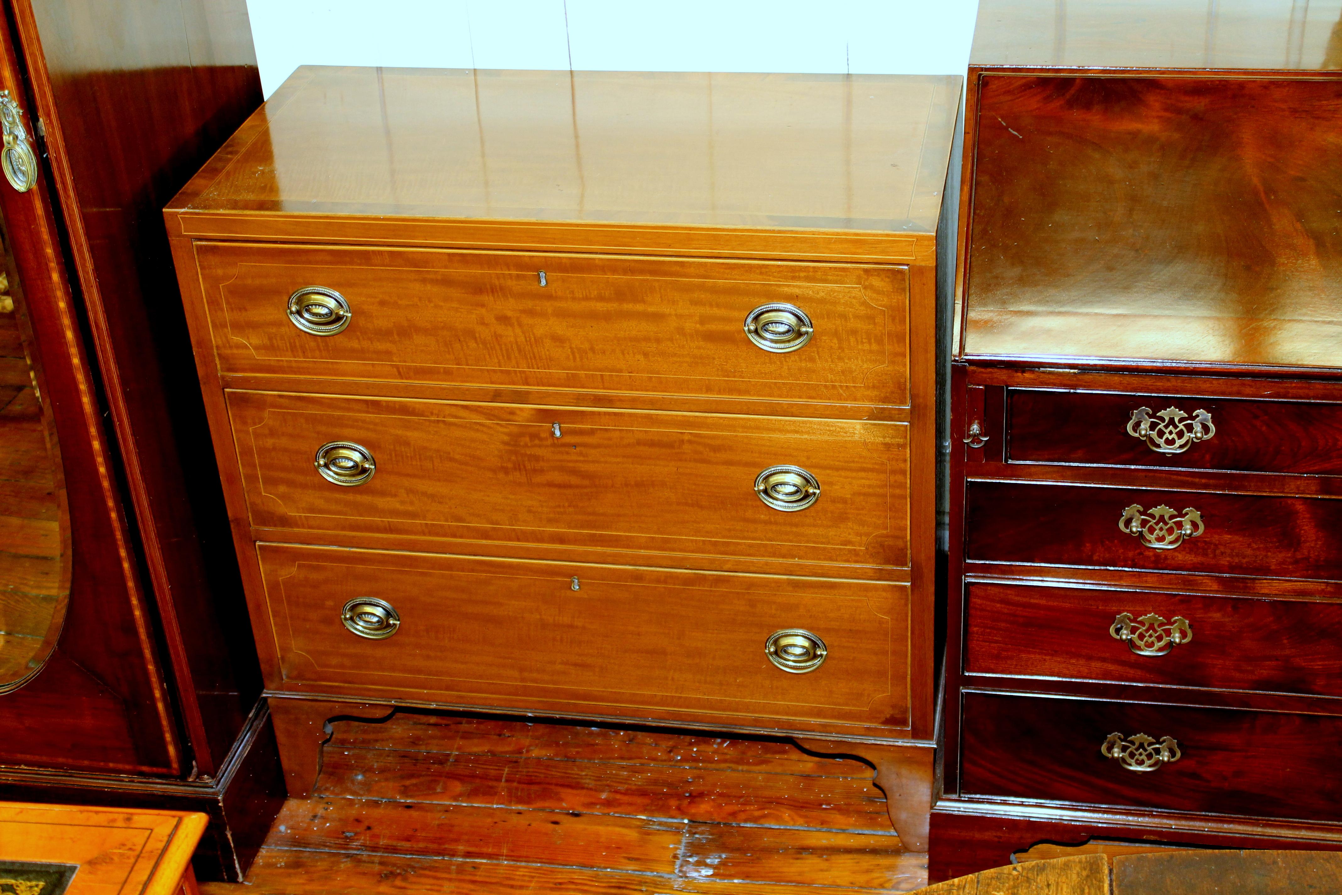 antique three drawer chest