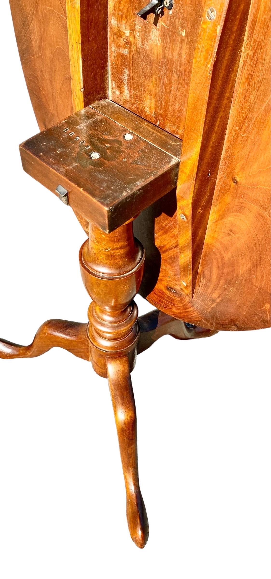 Antique English Inlaid Mahogany Tilt Top Side Table 3
