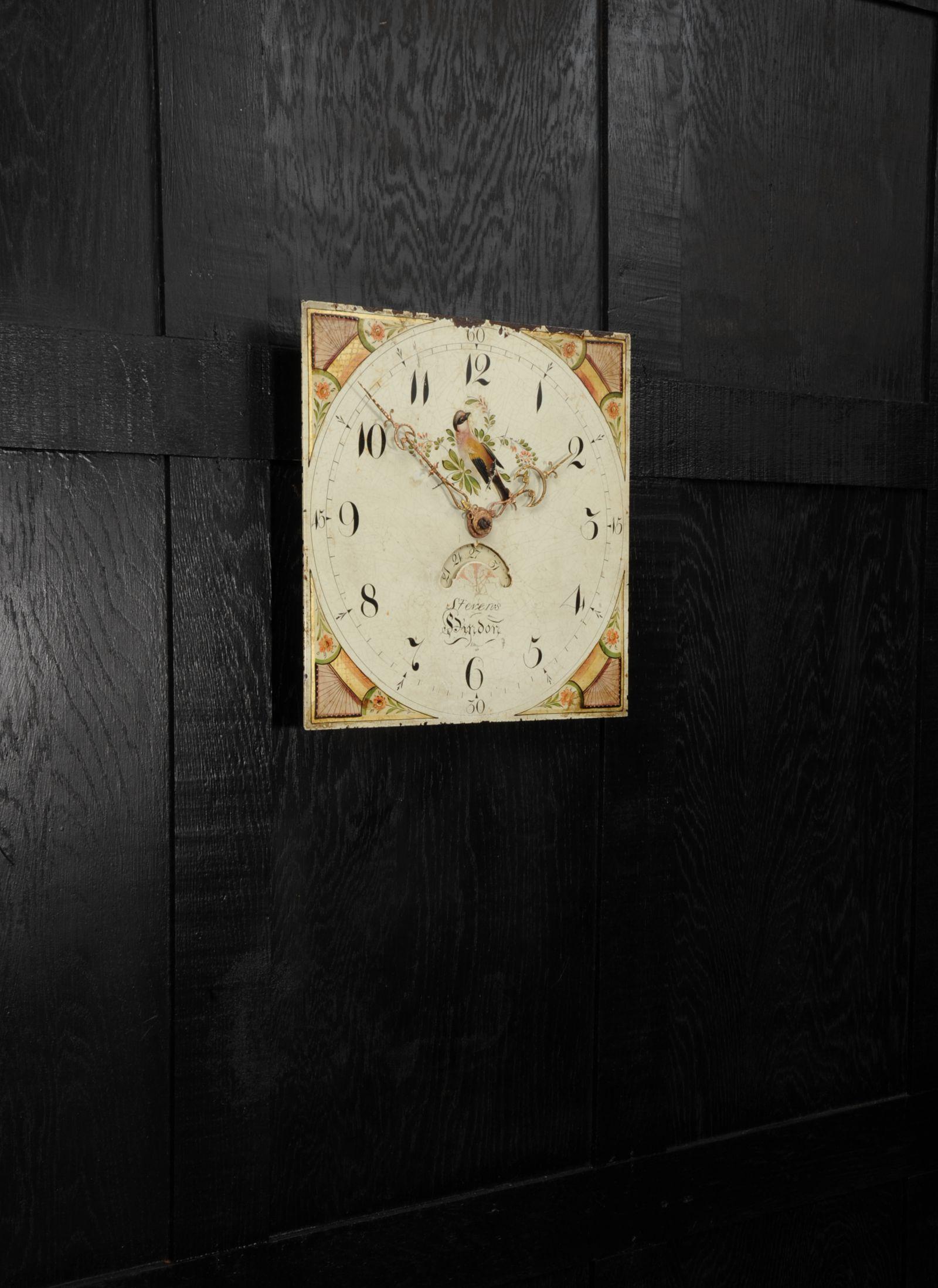 Antique English Iron Clock Dial Face, Bird, Fully Working 1