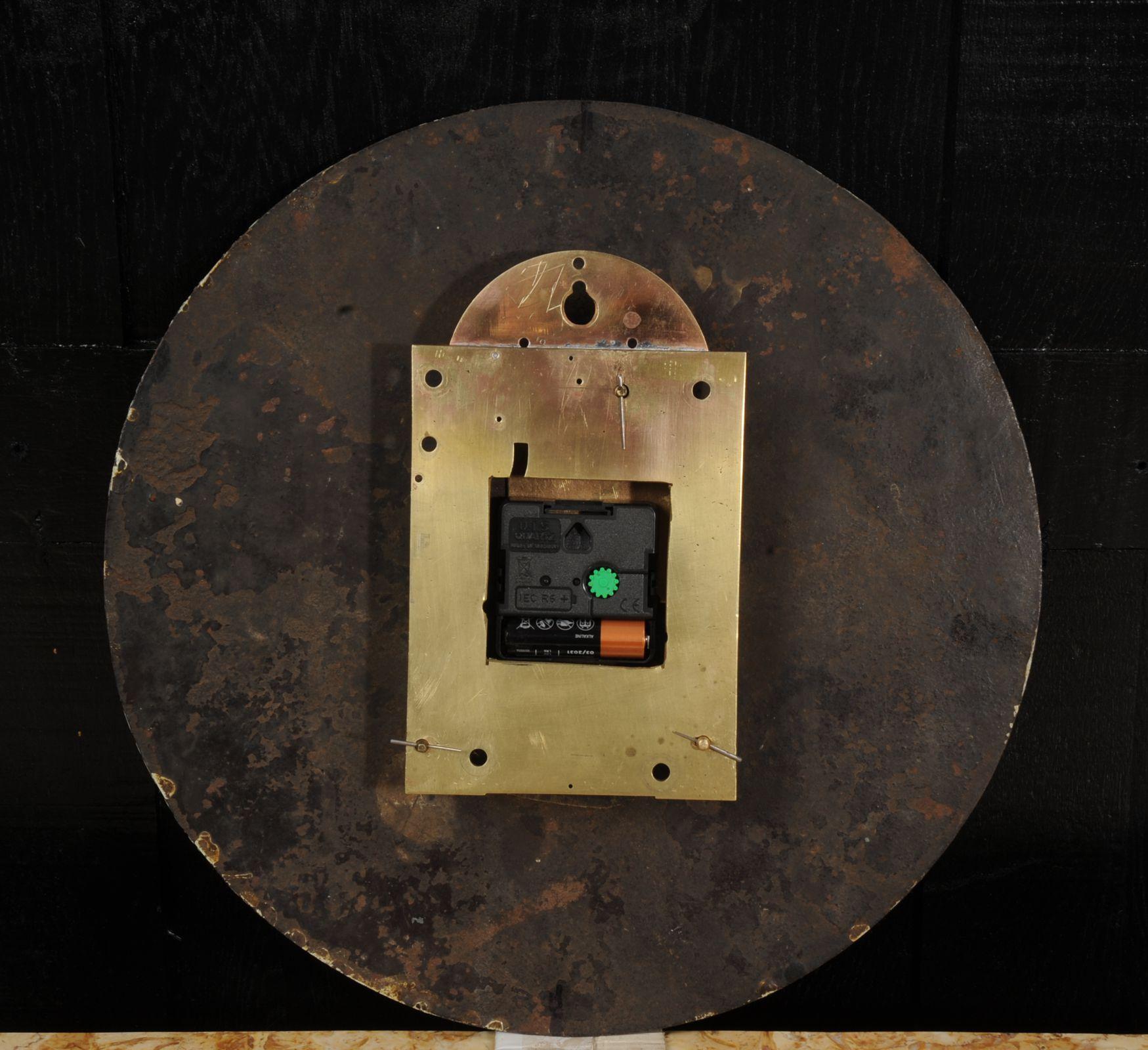 Antique English Iron Clock Dial Face, Bird, Fully Working 2