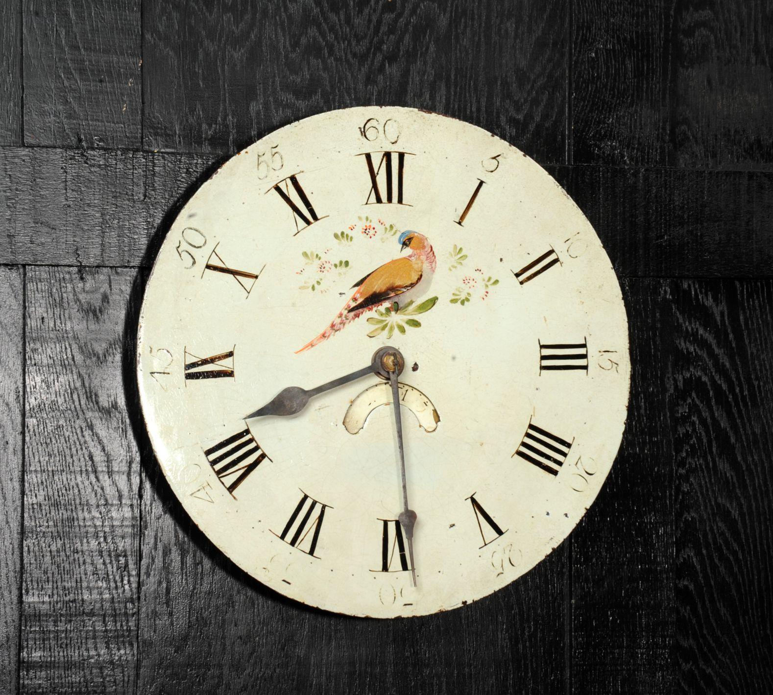 vintage bird clock