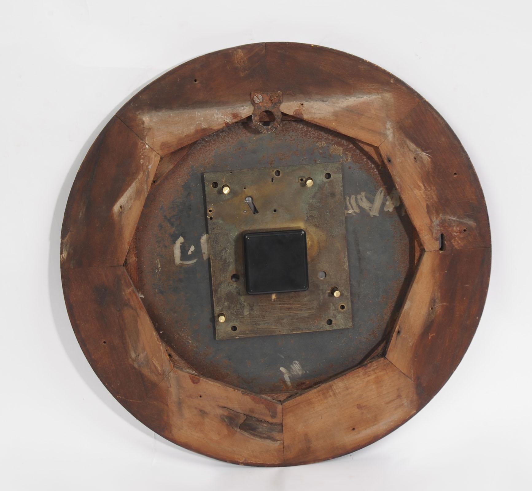 Antique English IRON Clock Dial Face Industrial EDWIN GAY RICHMOND Fully Working For Sale 7