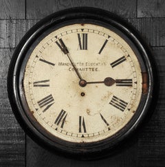 Antique English Iron Clock Dial Face Industrial Fully Working